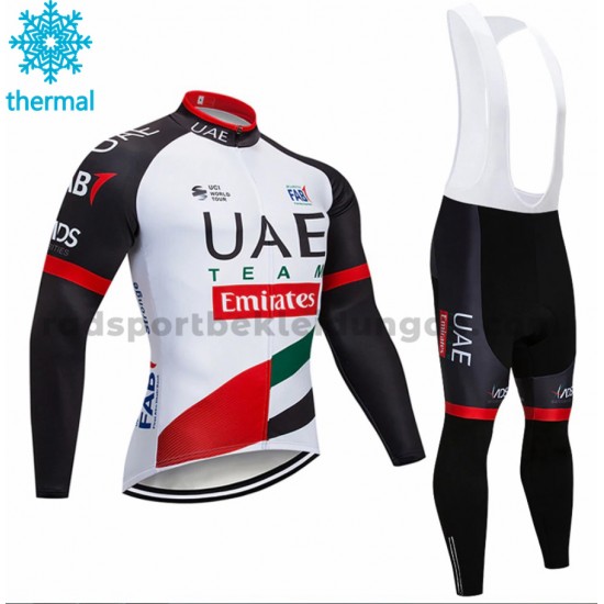 Radtrikot Langarm + Trägerhose Lange 2018 Team UAE Winter Thermal Fleece M001