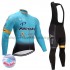 Radtrikot Langarm + Trägerhose Lange 2017 Astana Pro Team Frauen Winter Thermal Fleece M001