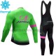 Radtrikot Langarm + Trägerhose Lange 2017 Astana Pro Team Frauen Winter Thermal Fleece M002