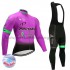 Radtrikot Langarm + Trägerhose Lange 2017 Astana Pro Team Frauen Winter Thermal Fleece M003