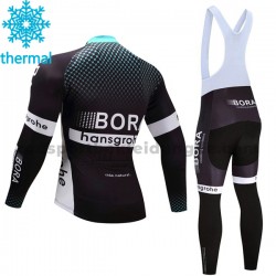 Radtrikot Langarm + Trägerhose Lange 2017 Bora-Hansgrohe Frauen Winter Thermal Fleece M001