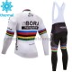 Radtrikot Langarm + Trägerhose Lange 2017 Bora-Hansgrohe Frauen Winter Thermal Fleece M002