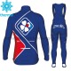 Radtrikot Langarm + Trägerhose Lange 2017 FDJ Frauen Winter Thermal Fleece M002