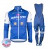 Radtrikot Langarm + Trägerhose Lange 2017 Quick-Step Floors Frauen Winter Thermal Fleece M001