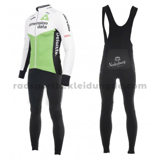 Radtrikot Langarm + Trägerhose Lange 2018 Dimension Data Frauen M001