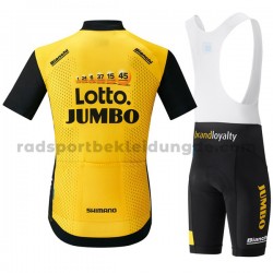 Fahrradtrikot +Trägershort 2018 LottoNL-Jumbo Frauen M001
