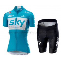 Fahrradtrikot + Radhose 2018 Team Sky Frauen M002