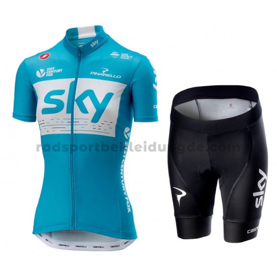 Fahrradtrikot + Radhose 2018 Team Sky Frauen M002