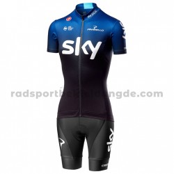 Fahrradtrikot + Radhose 2019 Team Sky Frauen M001