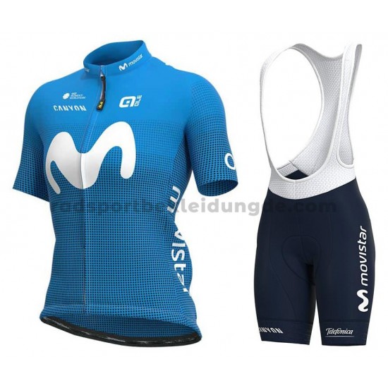 Fahrradtrikot +Trägershort 2021 Movistar Team Frauen M001