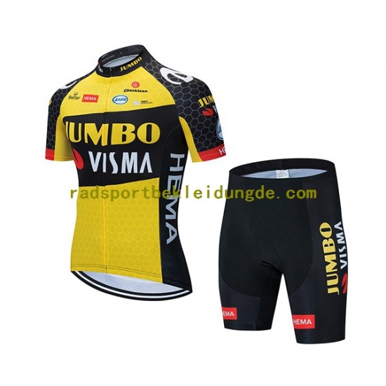 2021 Team Jumbo-Visma Kinder Fahrradtrikot + Radhose N001
