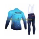 2022 Astana Qazaqstan Team Herren Radtrikot Langarm + Trägerhose Lange N001