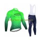2022 Astana Qazaqstan Team Herren Radtrikot Langarm + Trägerhose Lange N003