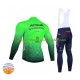 2022 Astana Qazaqstan Team Herren Radtrikot Langarm + Trägerhose Lange (Winter Thermal Fleece) N003