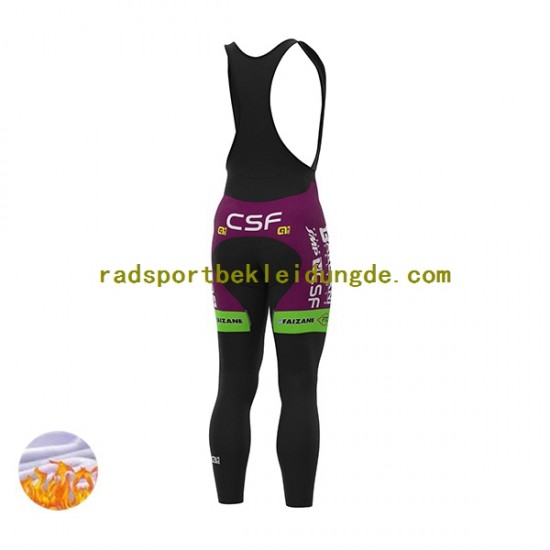 2022 Bardiani-CSF Herren Trägerhose Lange (Winter Thermal Fleece) N001