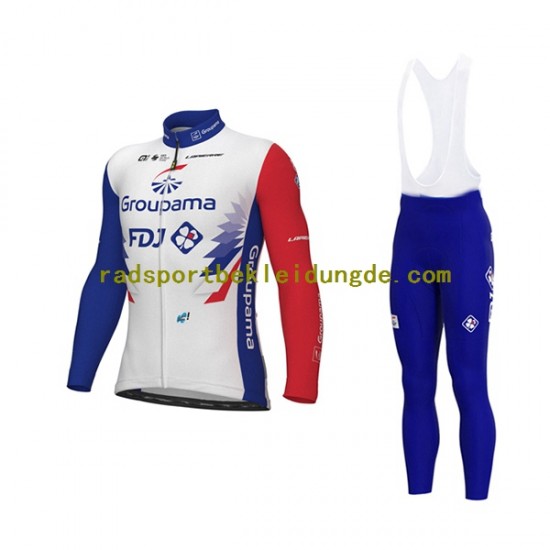 2022 Groupama-FDJ Herren Radtrikot Langarm + Trägerhose Lange N001