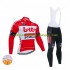 2022 Lotto Soudal Herren Radtrikot Langarm + Trägerhose Lange (Winter Thermal Fleece) N001