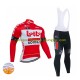 2022 Lotto Soudal Herren Radtrikot Langarm + Trägerhose Lange (Winter Thermal Fleece) N001