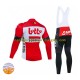 2022 Lotto Soudal Herren Radtrikot Langarm + Trägerhose Lange (Winter Thermal Fleece) N001