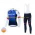 2022 Quick-Step Alpha Vinyl Team Herren Radtrikot Langarm + Trägerhose Lange (Winter Thermal Fleece) N001