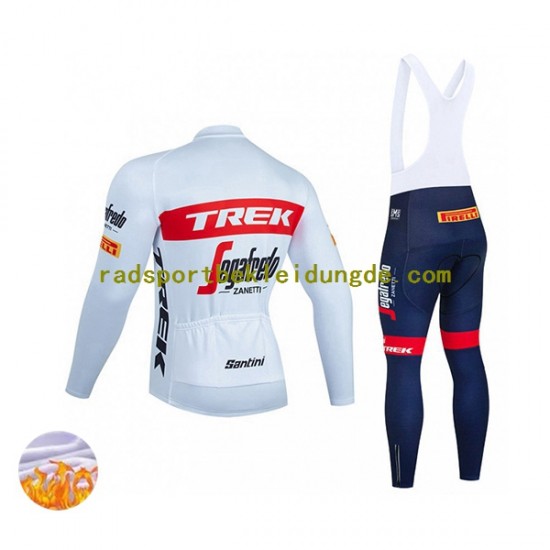 2022 TREK Segafredo Herren Radtrikot Langarm + Trägerhose Lange (Winter Thermal Fleece) N001