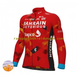 2022 Team Bahrain Victorious Herren Radtrikot (Winter Thermal Fleece) N001