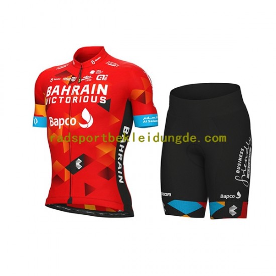 2022 Team Bahrain Victorious Frauen Fahrradtrikot + Radhose N001