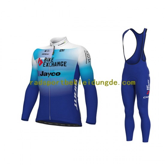 2022 Team BikeExchange-Jayco Herren Radtrikot Langarm + Trägerhose Lange N001