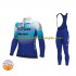 2022 Team BikeExchange-Jayco Herren Radtrikot Langarm + Trägerhose Lange (Winter Thermal Fleece) N001