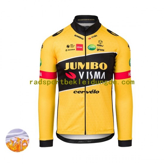 2022 Team Jumbo-Visma Herren Radtrikot (Winter Thermal Fleece) N001