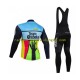2022 Team Qhubeka Herren Radtrikot Langarm + Trägerhose Lange N001