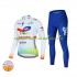2022 Team TotalEnergies Herren Radtrikot Langarm + Radhose Lange (Winter Thermal Fleece) N001