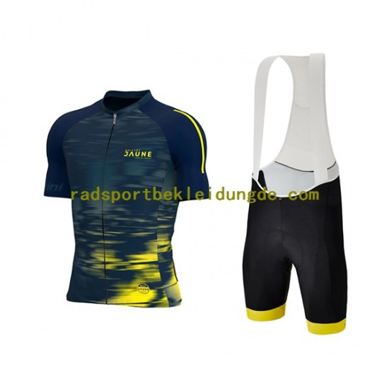 2022 Tour de France JAUNE Herren Fahrradtrikot +Trägershort N002