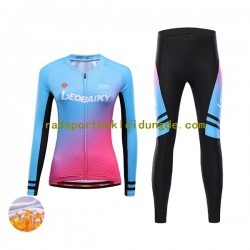 Leobaiky Frauen Radtrikot Langarm + Radhose Lange (Winter Thermal Fleece) N001
