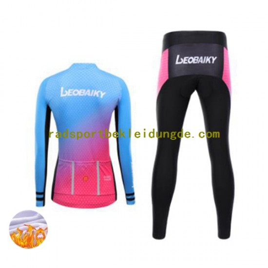 Leobaiky Frauen Radtrikot Langarm + Radhose Lange (Winter Thermal Fleece) N001
