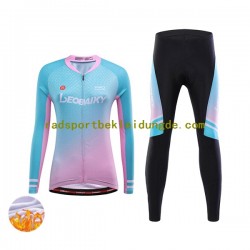 Leobaiky Frauen Radtrikot Langarm + Radhose Lange (Winter Thermal Fleece) N005