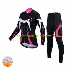X-Tiger Frauen Radtrikot Langarm + Radhose Lange (Winter Thermal Fleece) N001