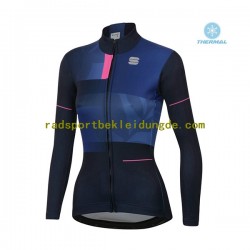 2021 Sportful Leaf Frauen Radtrikot Langarm + Radhose Lange (Winter Thermal Fleece) N001