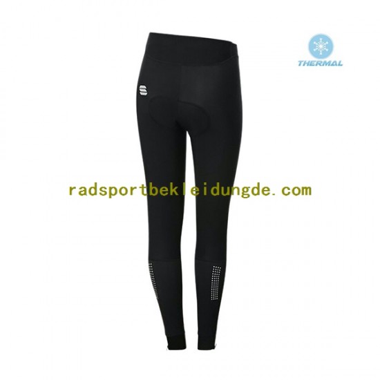 2021 Sportful Leaf Frauen Radtrikot Langarm + Radhose Lange (Winter Thermal Fleece) N001