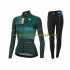 2021 Sportful Leaf Frauen Radtrikot Langarm + Radhose Lange (Winter Thermal Fleece) N002