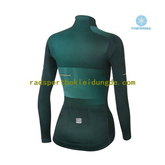 2021 Sportful Leaf Frauen Radtrikot Langarm + Radhose Lange (Winter Thermal Fleece) N002
