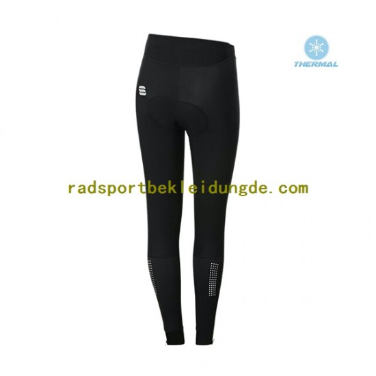 2021 Sportful Leaf Frauen Radtrikot Langarm + Radhose Lange (Winter Thermal Fleece) N002